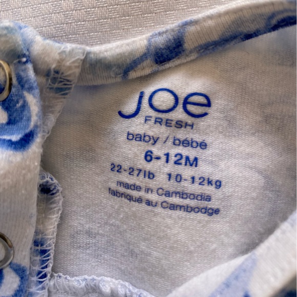 Joe Fresh Allover Rose Print Long Sleeve Top size 6-12 Months - Picture 4 of 6